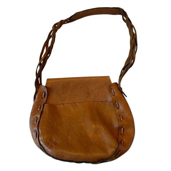 Patricia Nash Cavallina Tooled Leather Retro Saddle Bag Purse Florence Tan - Picture 13 of 16